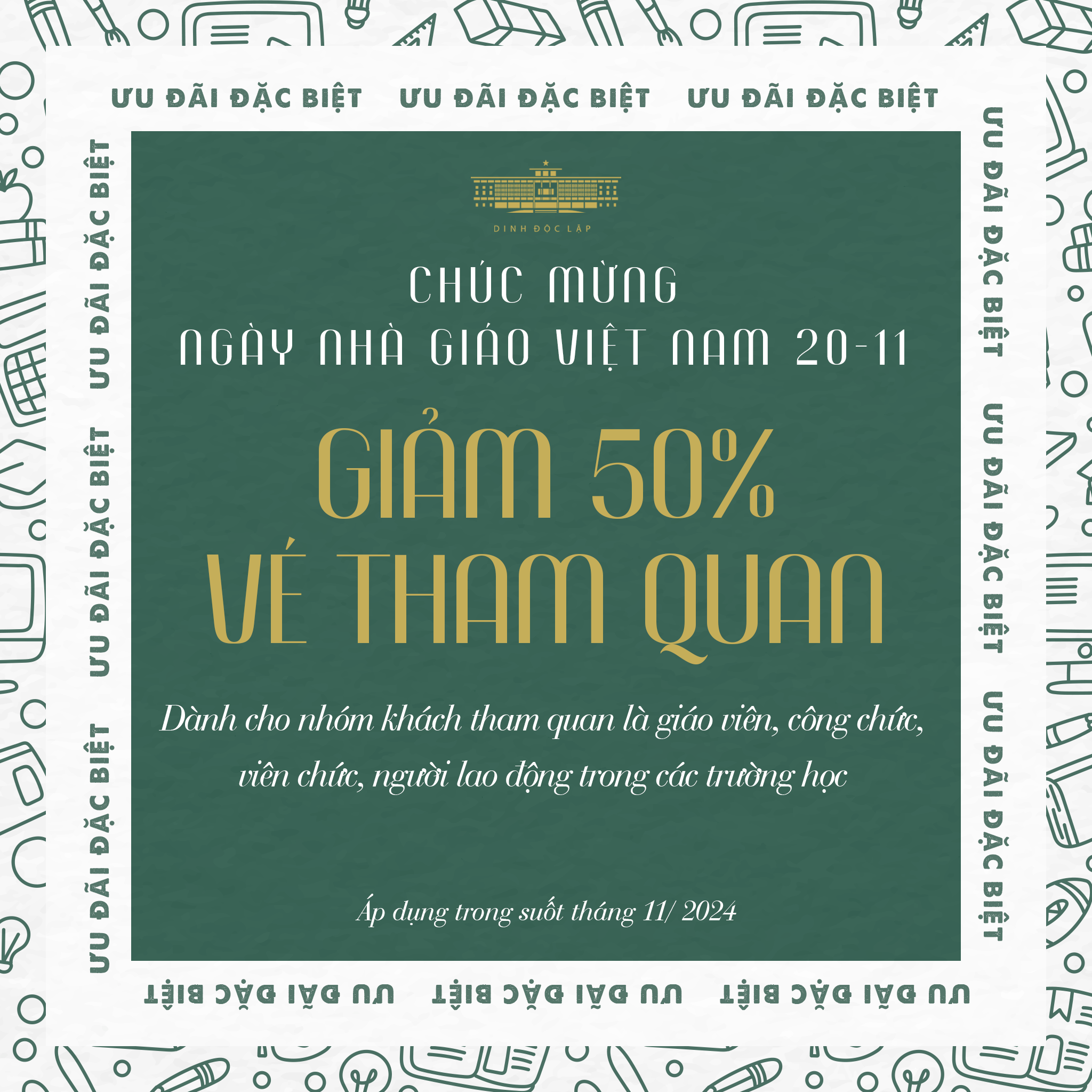 PROMOTIONAL PROGRAM FOR VIETNAMESE TEACHERS’ DAY, NOVEMBER 20TH